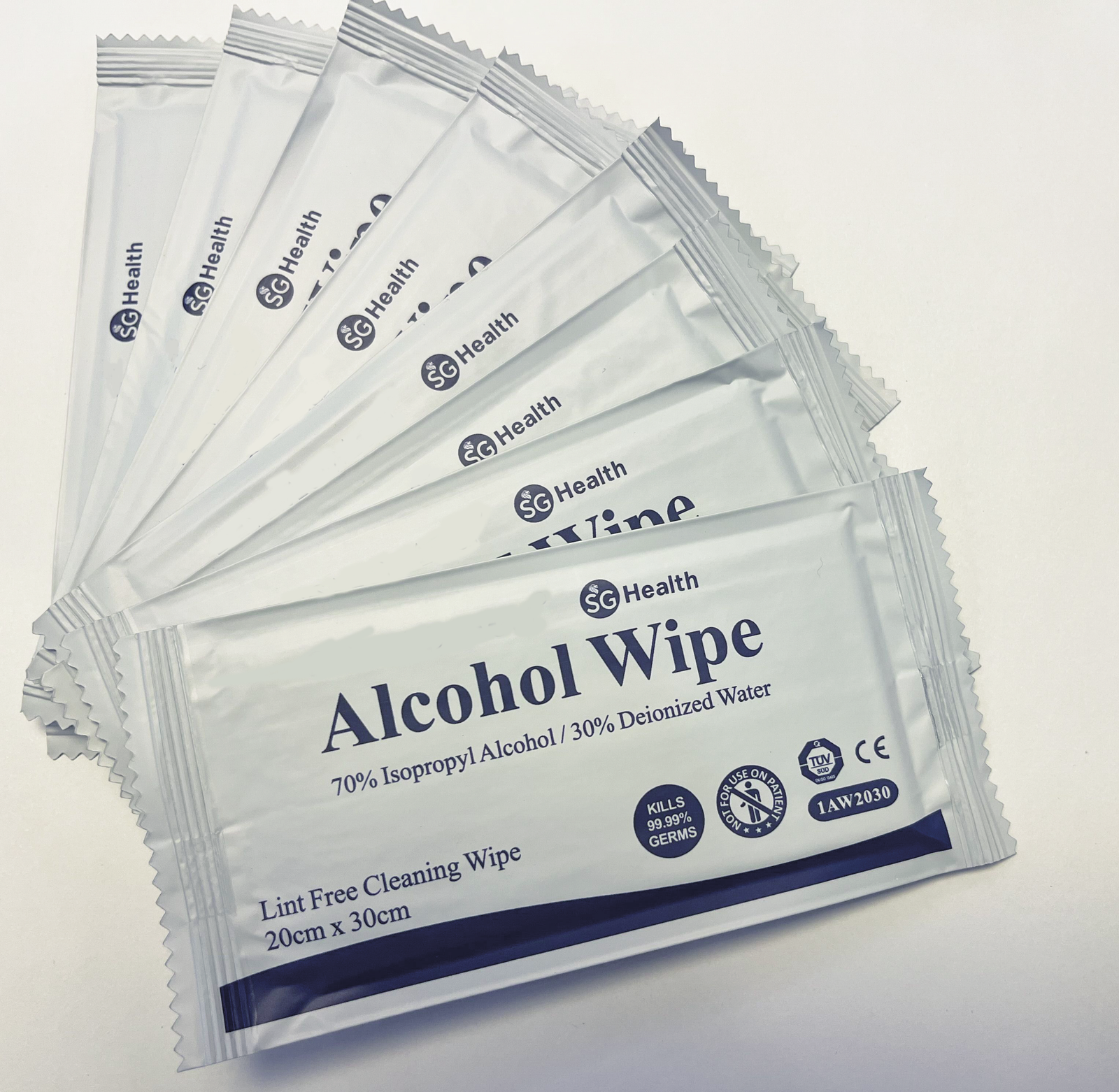 Individually packed alcohol wipe options